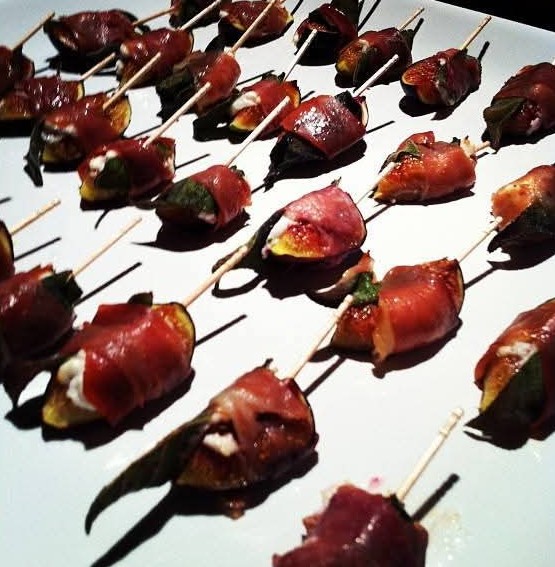 Prosciutto and fig skewers
